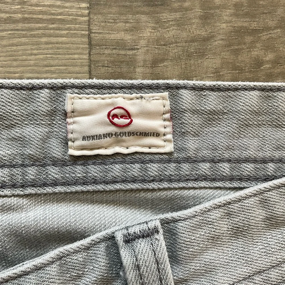 33x34 AG The Graduate Tailored Leg Jeans Mens Light Grey USA Adriano Goldschmied